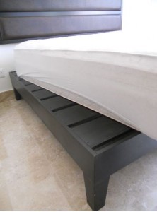 bed base choclate finish