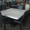 6 person marble dining table