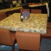 8 person onyx table and chairs aqua