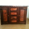 4-Drawer 2 Door console Dresser w/ Copper