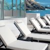 Rattan chaise lounge chairs