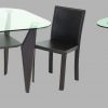 BASE AND LEGS COVERED IN LEATHER, TEMPERED GLASS COVER