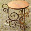Miranda Round Accent Table w/ 20″ Copper Top