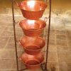 Four-Copper Tub Kitchen Storage Stand