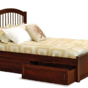 Arched headboards with bed base drawers