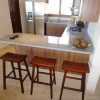 Hardwood backless barstools