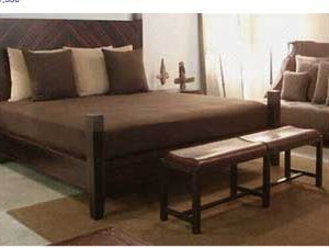 Leather bed bench
