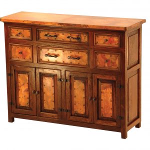 Francisco 4-Door / 6-Drawer Buffet w/ Copper