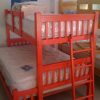 Bunk bed single over full red