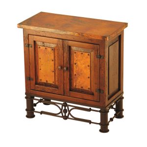 2-Door Nightstand w/ Copper / Pablo Base
