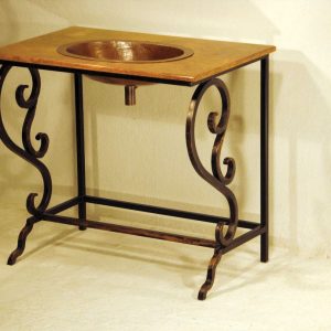 Virginia Sink Vanity w/ Stone Top & Copper Sink