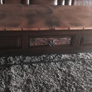 Hammered Copper Top – Coffee – Rectangular (48×24)