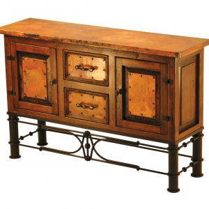 2-Door/2-Drawer Console w/ Copper / Pablo Base