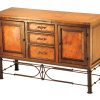 2-Door/3-Drawer Console w/ Copper / Pablo Base