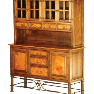 2-Door/3-Drawer Console w/ Pablo Base & Copper w/Hutch