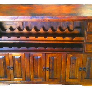 copper and wood bar- Back