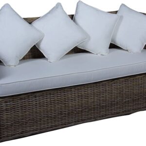 Cream Rattan Sofa