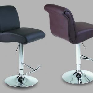 CHROME METAL BASE, SEAT LINED IN PU