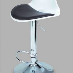 CHROME METAL BASE, ACRYLIC SEAT, CUSION LINED IN PVC