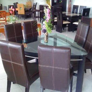 Ellegance 6 person glass table