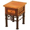 1-Drawer End Table w/ Pablo Base & Copper – Small