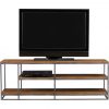 Modern iron and wood media tv stand