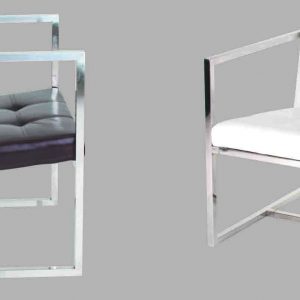 STAINLESS STEEL BASE, PU LINED SEAT