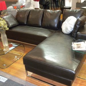 Sleek Leather Sectional