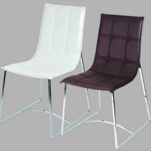 CHROME METAL BASE, PU LINED SEAT