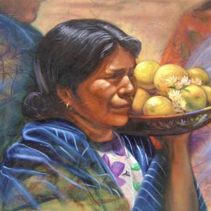 mujer with fruit