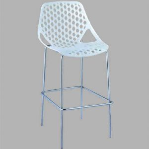 CHROME METAL BASE, FIXED SEAT IN POLYCARBONATE