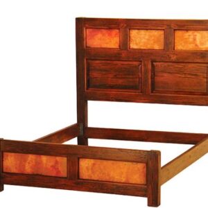 Ranch Bed copper wood square padded bed