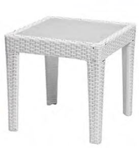 rattan side table