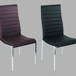 CHROME METAL BASE, PU LINED SEAT