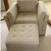 leather ivory sofa chair