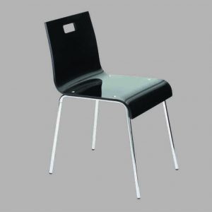 CHROME METAL BASE, ACRYLIC SEAT