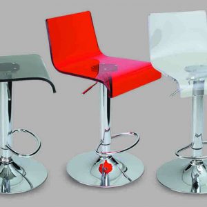 CHROME METAL BASE, ACRYLIC SEAT