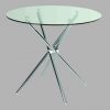 CHROME BASE, TEMPERED GLASS
