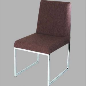 CHROME METAL BASE, FABRIC LINED SEAT