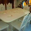 white dining table