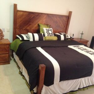 light brown tan bedroom set made of real solid wood