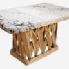 Cow hide coffee table equipale style
