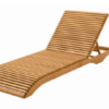 Hardwood chaise lounge Moderno