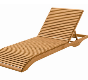 Hardwood chaise lounge Moderno