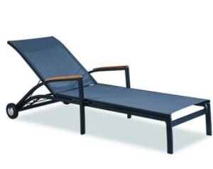 Chaise lounge sling style chair elite available in Navy and white