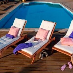 Hardwood stylish outdoor lounge chairs